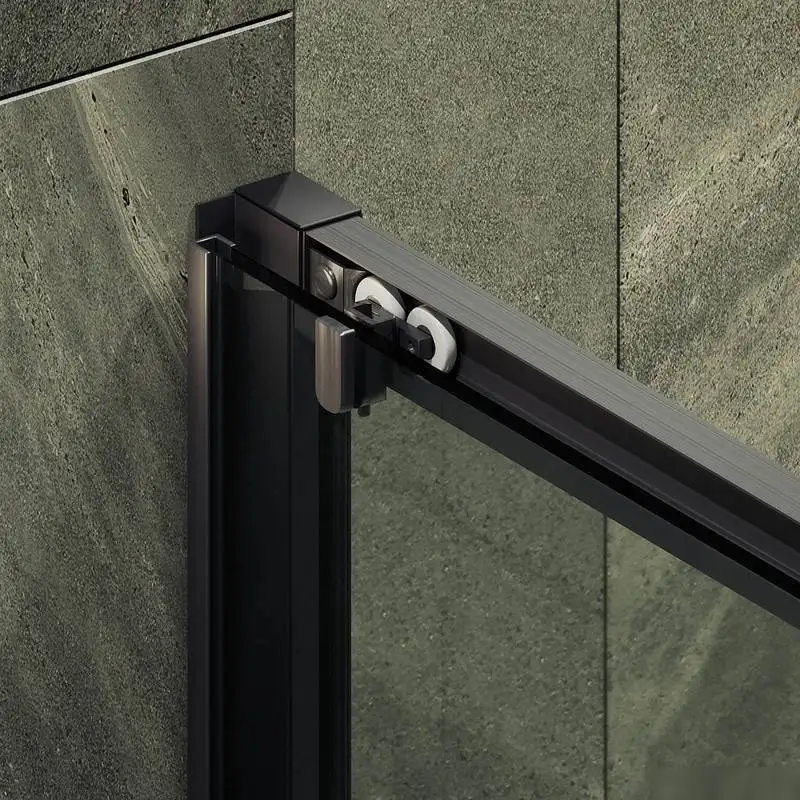 Душевая дверь MaybahGlass 195x100 MGD-1275-6 (бесцветное стекло/черный) - фото товара