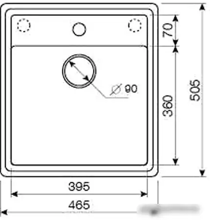 Кухонная мойка ZorG Como 46 (черный опал) - фото товара