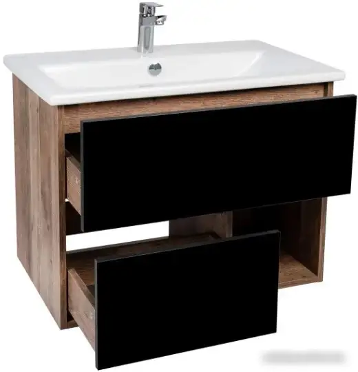 Viant Тумба под умывальник Люксембург Элина 75 VLUX75ELCH-T2YP (черный) – фото товара