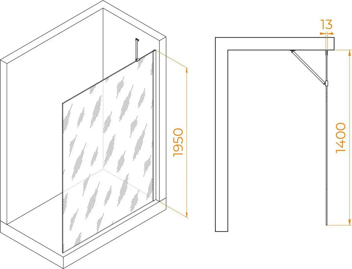 Душевая стенка RGW WA-110B 351011014-14 - фото товара