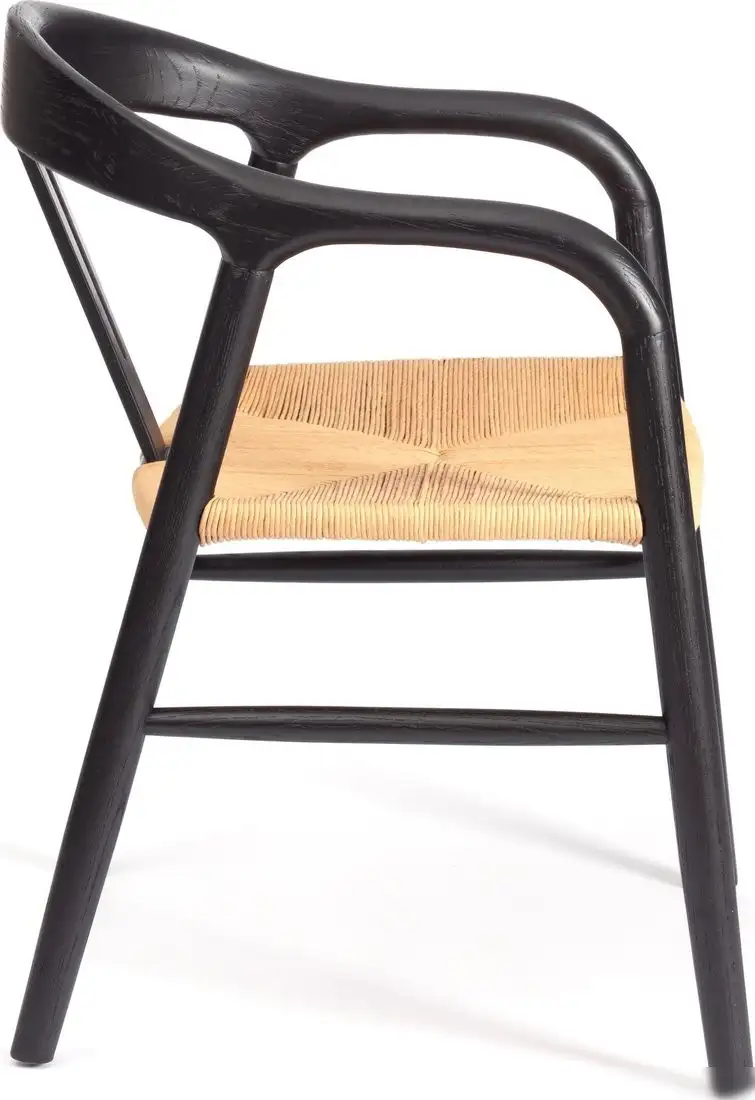 Стул TetChair Vali дерево вяз/бечевка (черный)