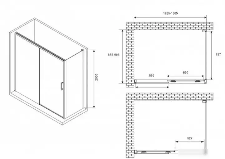 Душевой уголок Abber Komfort AG93130-S92 - фото товара
