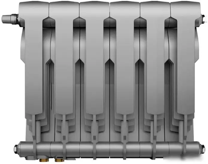 Биметаллический радиатор Royal Thermo BiLiner 350 Silver Satin VDR (6 секций) - фото товара