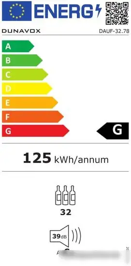 Винный шкаф Dunavox DAUF-32.78DB — фото товара