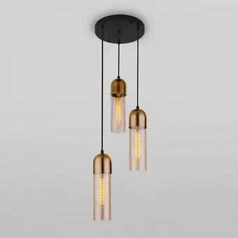 Подвесная люстра Евросвет Airon 50180/3 янтарный – изображение в каталоге