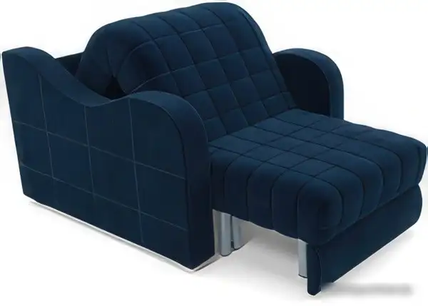 Кресло-кровать Мебель-АРС Барон №4 (велюр, темно-синий Luna 034)