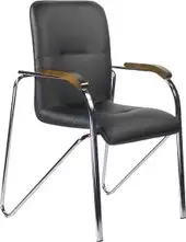 Офисное кресло UTFC Самба (хром дерево/Z11/черный) – изображение в каталоге