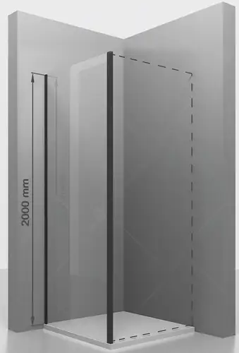 Душевая стенка RGW Z-050-3B 120 (черный/прозрачное стекло)