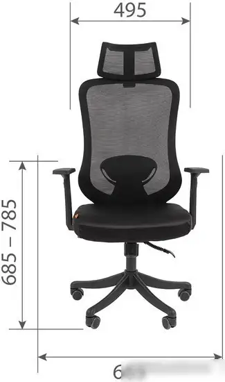 Кресло CHAIRMAN CH563 (черный пластик/черный) – фото товара