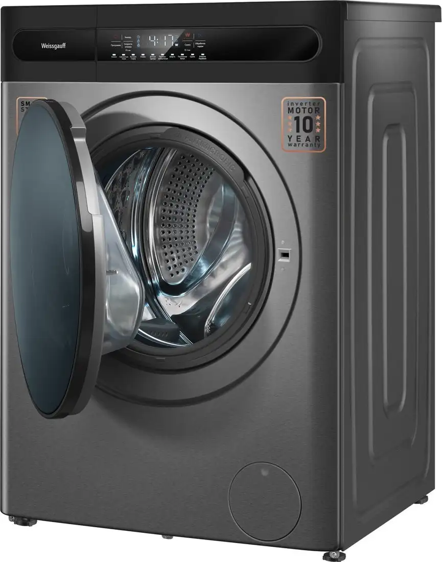 Стирально-сушильная машина Weissgauff WMD 49411 DC Inverter Steam Grey - фото товара