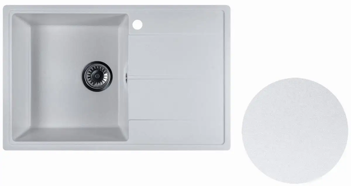 Кухонная мойка Marblan Magnum L (иней, с сифоном) - фото товара