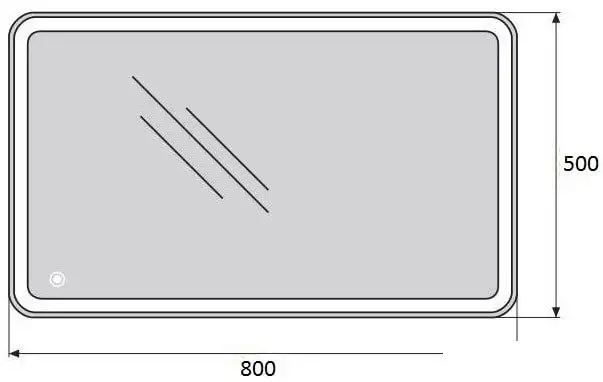 BelBagno Зеркало SPC-MAR-500-800-LED-TCH – фото товара