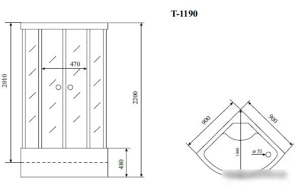 Душевая кабина Timo Standart T-1100 P - фото товара