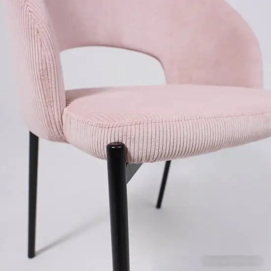 Стул AksHome Elsa (розовый велюр Fjord 91/черный)