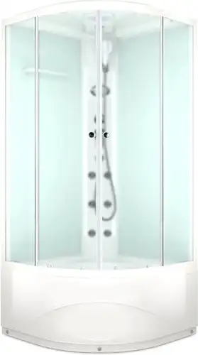 Душевая кабина Domani-Spa Delight 110 High DS01D110HWM10 (белый/сатин/матированное стекло) - изображение в каталоге