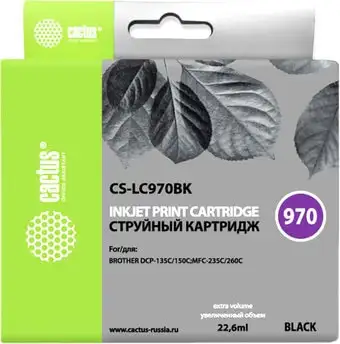 Картридж CACTUS CS-LC970BK (аналог Brother LC970BK) – изображение в каталоге
