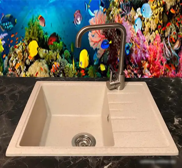 Кухонная мойка БелЭворс Mila L + смеситель W4998-4 (бежевый) - фото товара