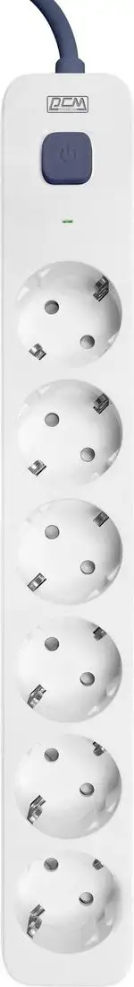Стабилизатор Powercom SP-06W (5м, 6 розеток, белый/серый) – фото товара