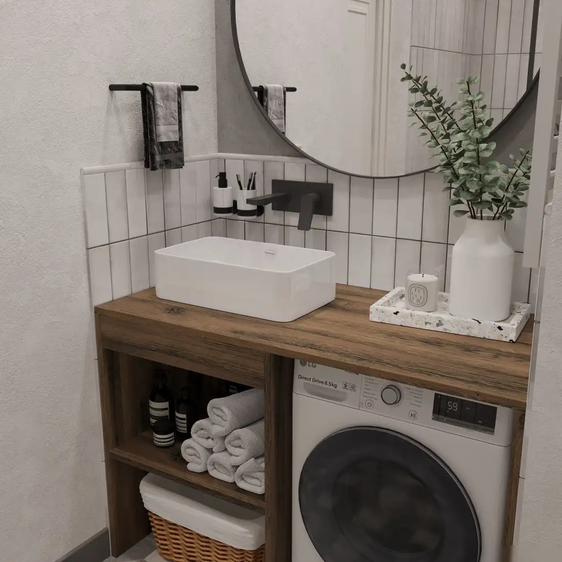 ЗОВ Тумба под умывальник Стамбул 120 S120LAW0LAWWM (аттик) – фото товара