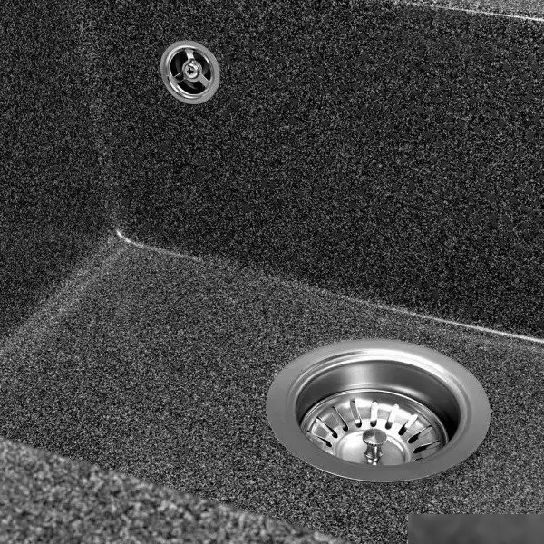 Кухонная мойка Saniteco Terra (графит с сифоном) - фото товара