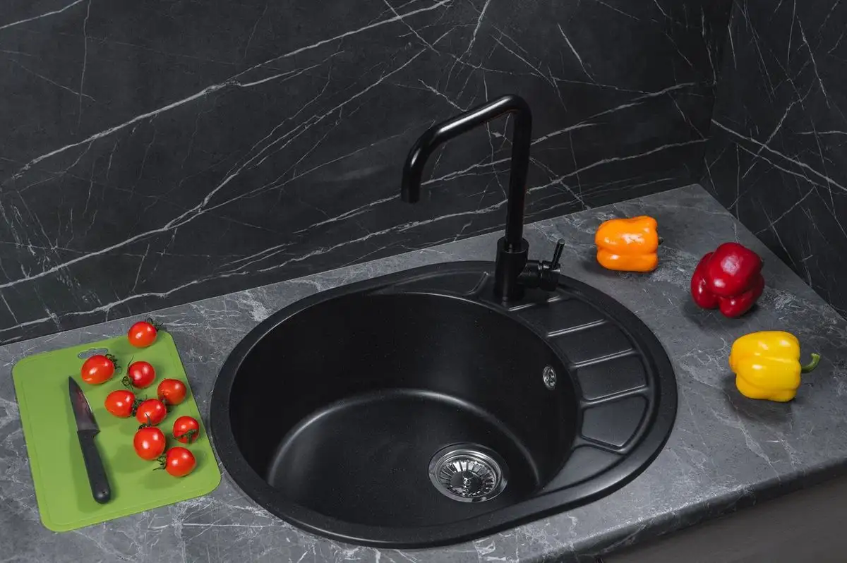 Кухонная мойка Marblan Ovata R (оникс) - фото товара