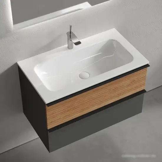 Sancos Тумба под умывальник Delta DL80GR (дуб красный/графит) – фото товара