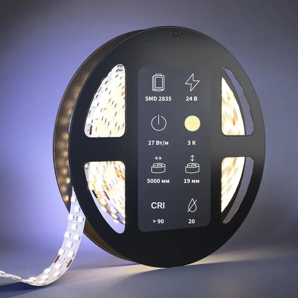 Светодиодная лента Maytoni Ultra 24В 2835 27Вт/м 3000К 5м IP20 201114 – фото товара