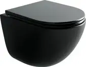 Унитаз подвесной Ceramica Nova Vogue CN4008TMB (черный матовый, с креплением и сиденьем)