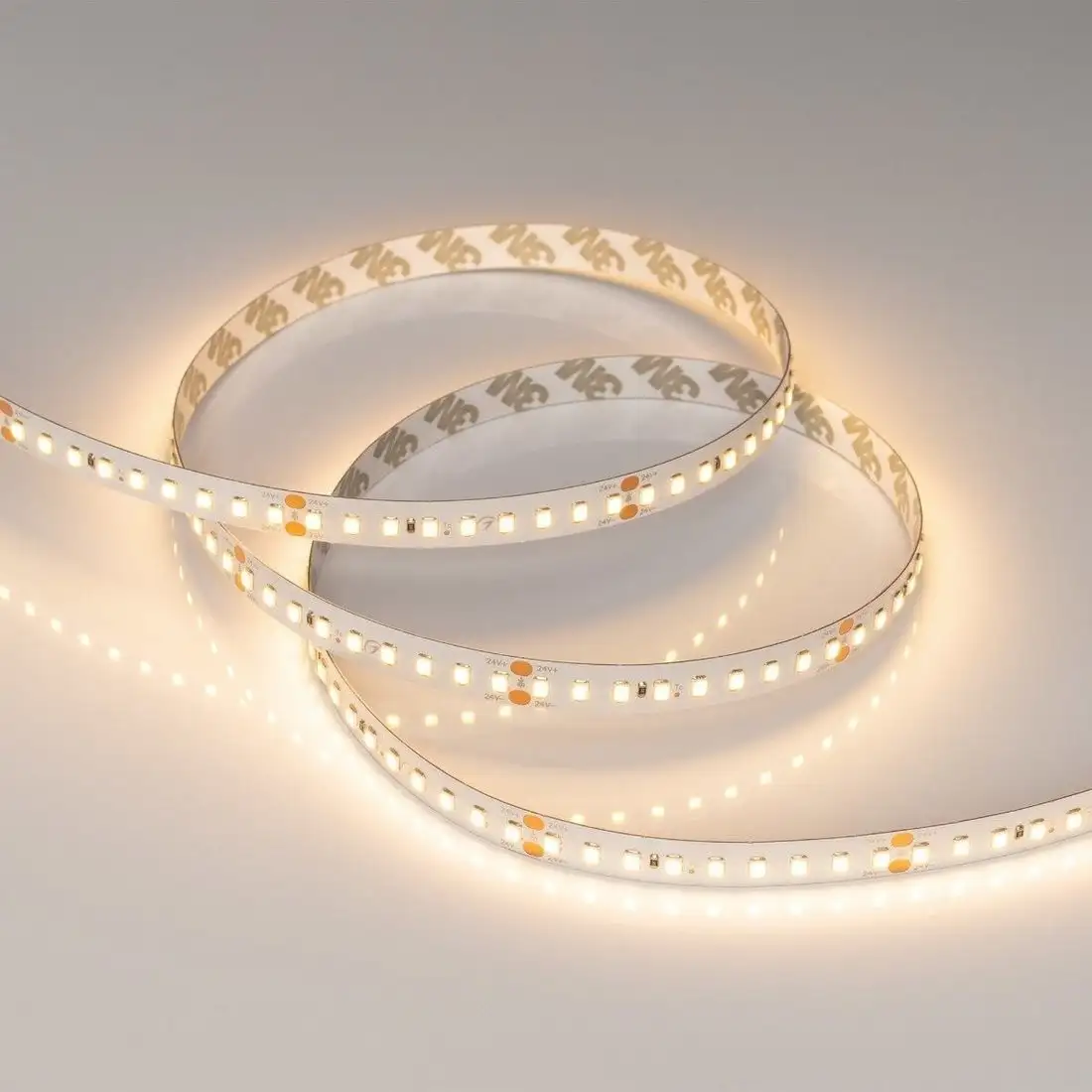 Светодиодная лента Arlight 7.7W/m 144LED/m 2835SMD теплый белый 5M RT-A144-10mm 24V Warm2700 038781 – фото товара