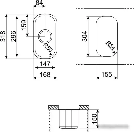Кухонная мойка Smeg UM15 - фото товара