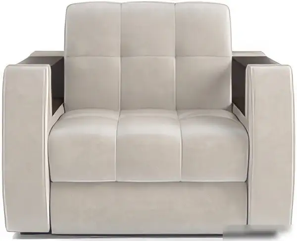 Кресло-кровать Мебель-АРС Барон №3 (бархат, бежевый Star Velvet 6 Light Beige)