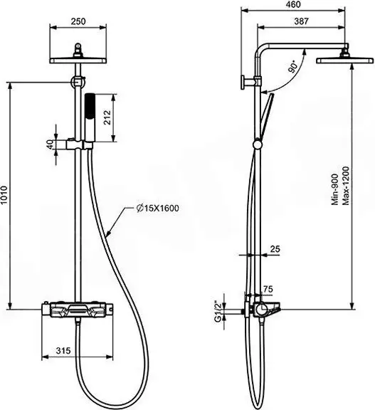 Душевая система Teska Perla Mix DK1020 - фото товара