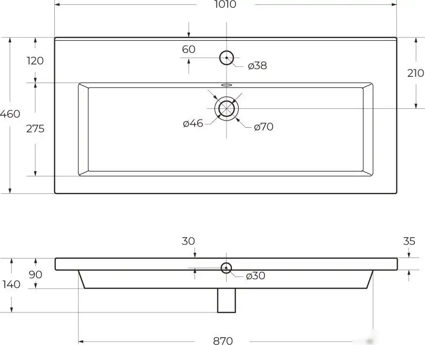 Cezares Тумба под умывальник MOLVENO-46-100-2C-SO-BET + CZR-8070-100 – фото товара