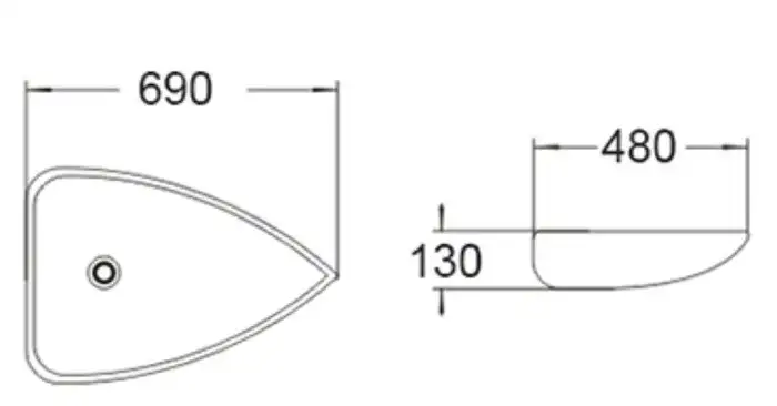 Умывальник SantiLine SL-1033 - фото товара