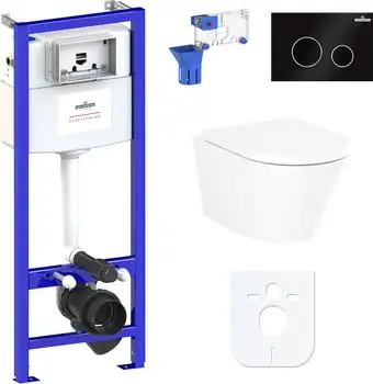 Унитаз Lavinia Boho Relfix Biore Rimless 7 в 1 87040104 (черный пластик) - изображение в каталоге