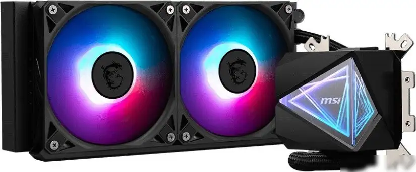 Жидкостное охлаждение для процессора MSI MAG CoreLiquid I240 (черный) – фото товара