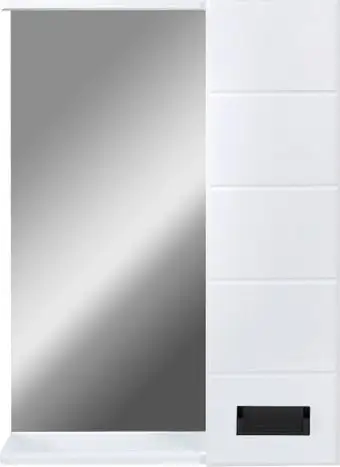 Doratiz Шкаф с зеркалом для ванной Вальс 50 R 2711.152 (белый, с подсветкой) – изображение в каталоге