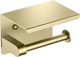 Держатель для туалетной бумаги Aquatek Европа AQ4939BG (с полкой, золото) – изображение в каталоге