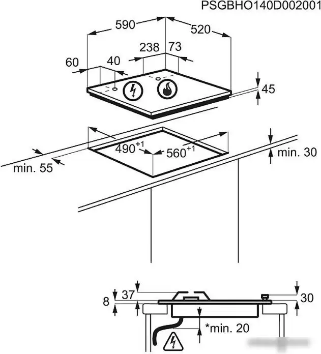 Варочная панель Electrolux EGS6436WW - фото товара