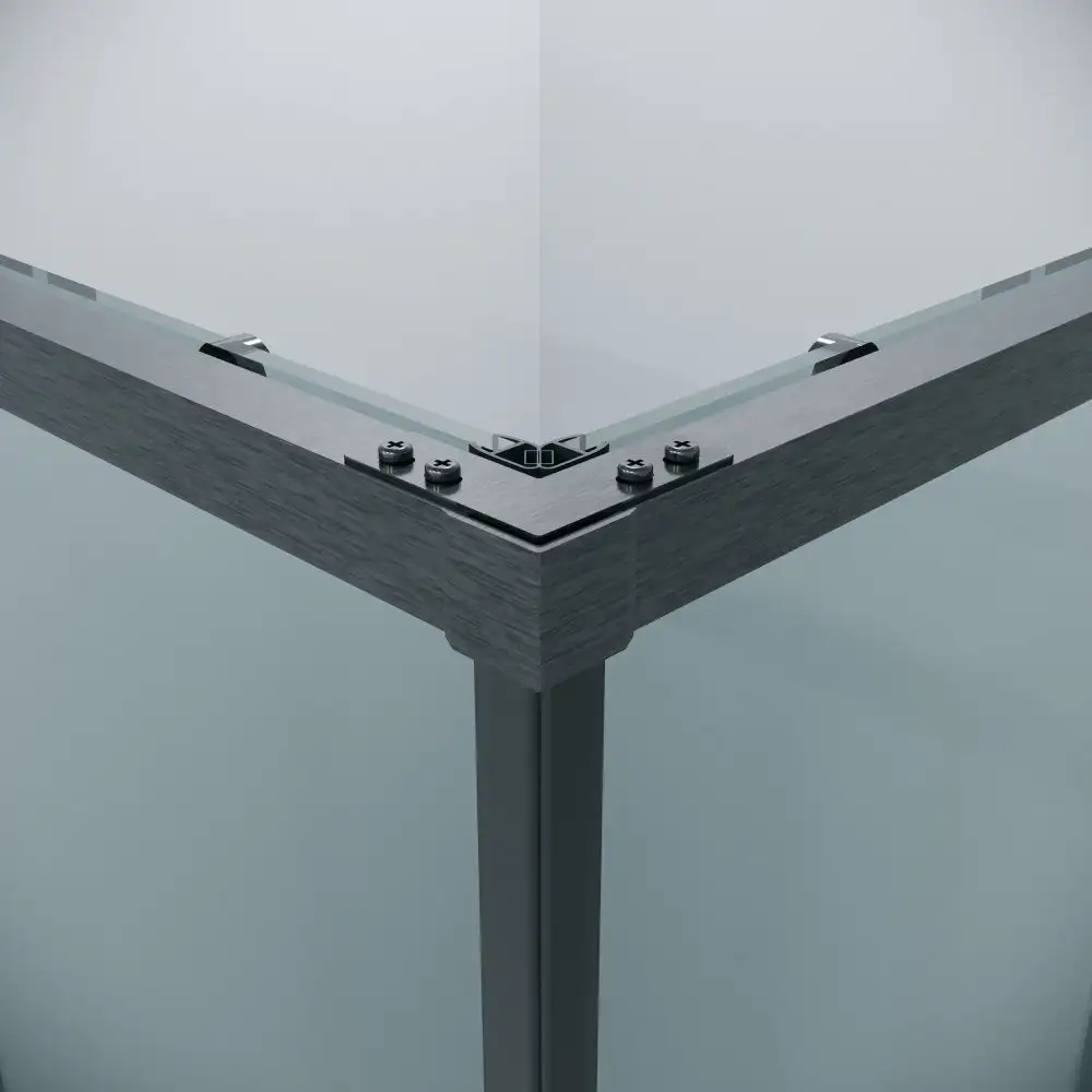 Душевой уголок Grossman Galaxy 90x80x195 300.K33.01.9080.42.00 (графит сатин/прозрачное стекло) - фото товара