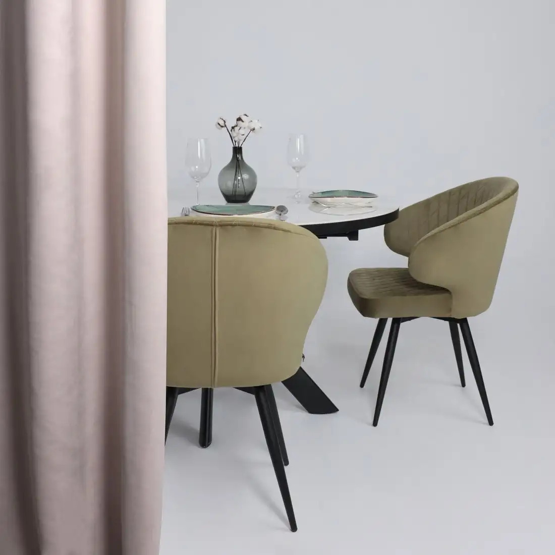 Стул Мамадома Rob-R1 360 (d12 Olive Lux/черный)