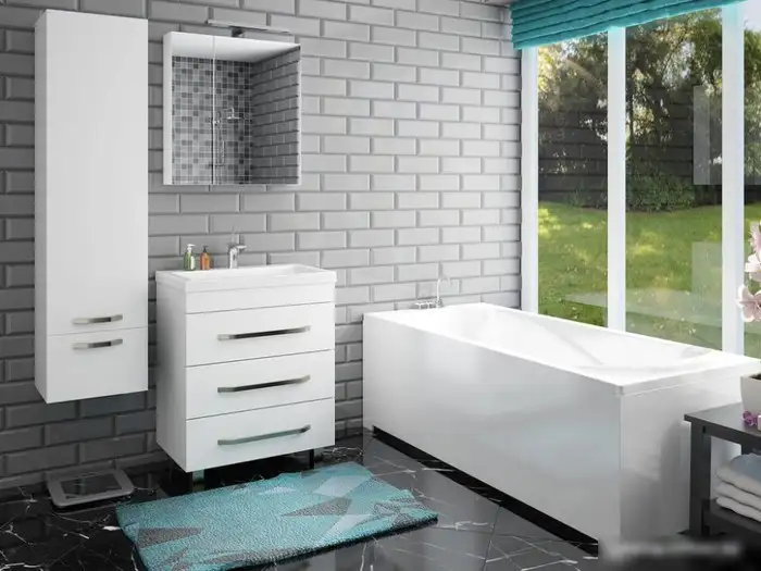 Эстет Шкаф-пенал Monaco L 40x34x157 ФР-00002155 – фото товара