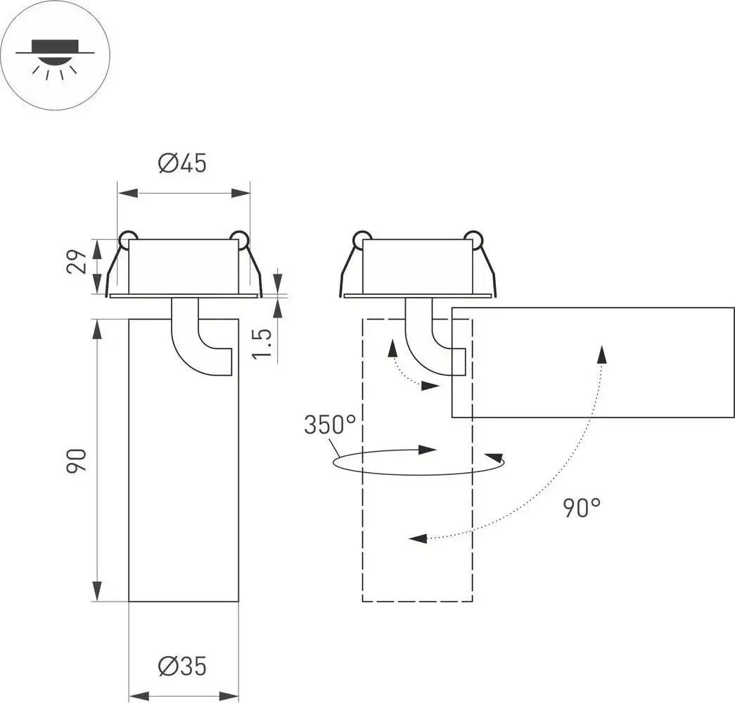 Спот Arlight SP-Nuance-Built-Flap-R35-7W Warm3000 049901 – фото товара