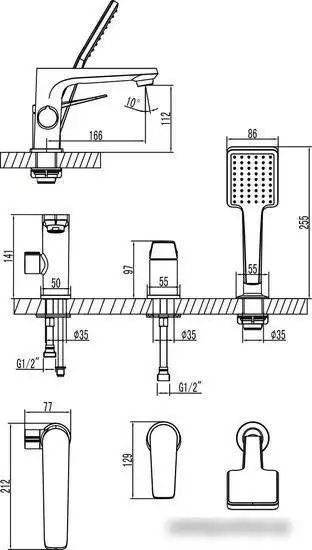 Смеситель Lemark Bronx LM3745BL - фото товара