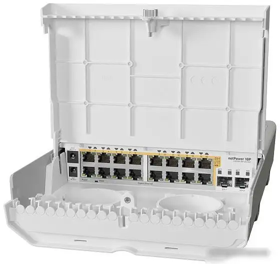 Управляемый коммутатор 3-го уровня Mikrotik netPower 16P CRS318-16P-2S+OUT – фото товара
