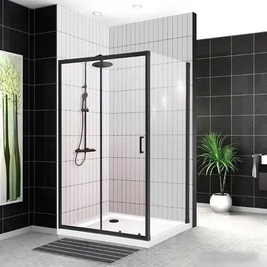 Душевой уголок BelBagno UNO-195-AH-1-120/80-C-NERO - фото товара