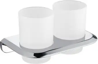 Набор стаканов для зубной щетки и пасты Abber Nord AA1557 (хром) – изображение в каталоге