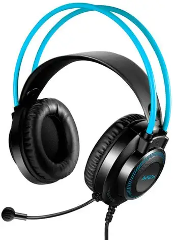 Наушники A4Tech Fstyler FH200i (черный/голубой) – изображение в каталоге