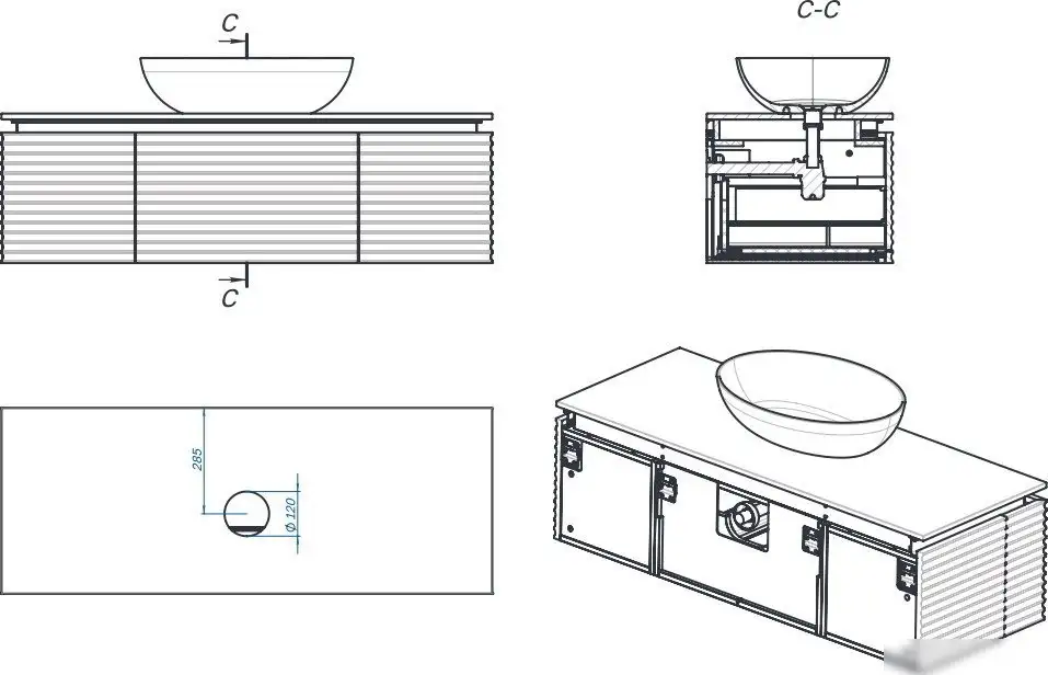 Belux Тумба под умывальник Belux Дубай НП 132 (18, белый матовый) – фото товара
