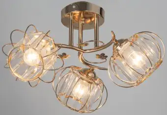 Люстра средней высоты BayerLux Переливы 10666496 (золото) – изображение в каталоге